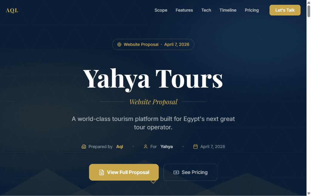 Yahya Tours — System + Brand