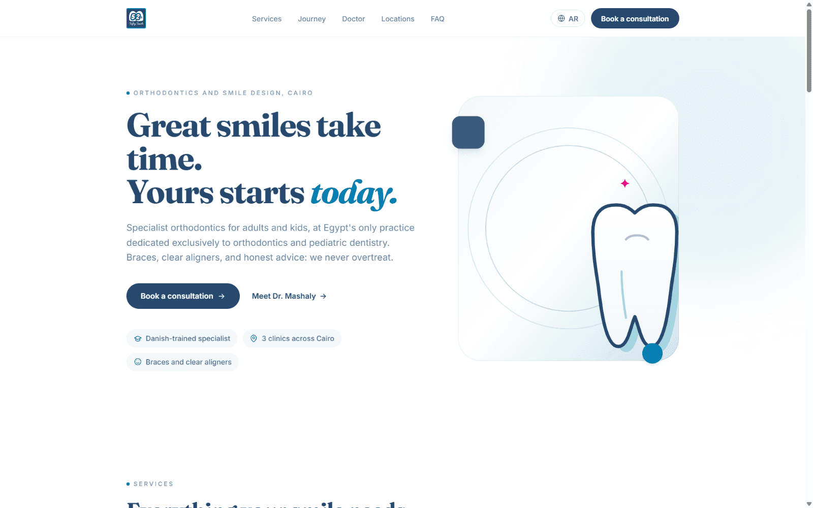 52th Fifty Tooth, System · Clinic Website